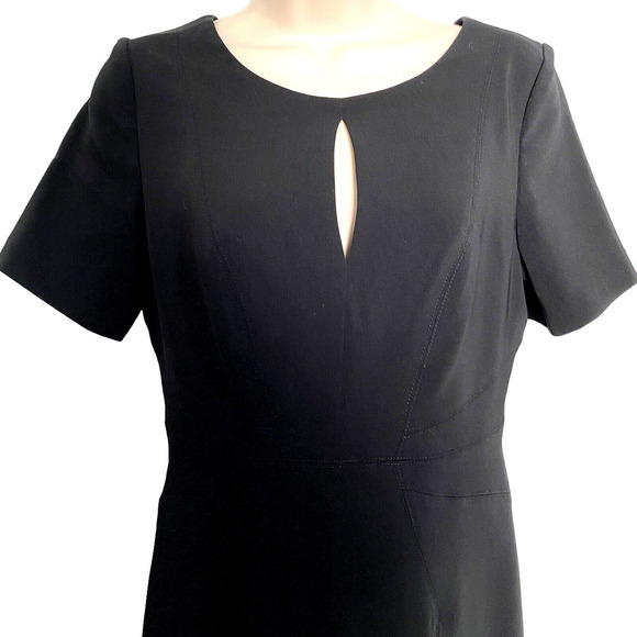 Laundry Shelli Segal Black Knee Length Sheath Dress Empire Waist Sz 4 NWT - Picture 3 of 10
